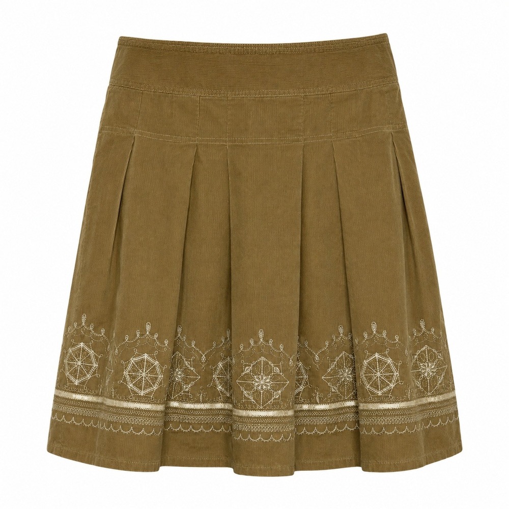 Coastal Cowgirl Embroidered Skirt Womens Sz 8 Fairycore Boho Revival Folkcore